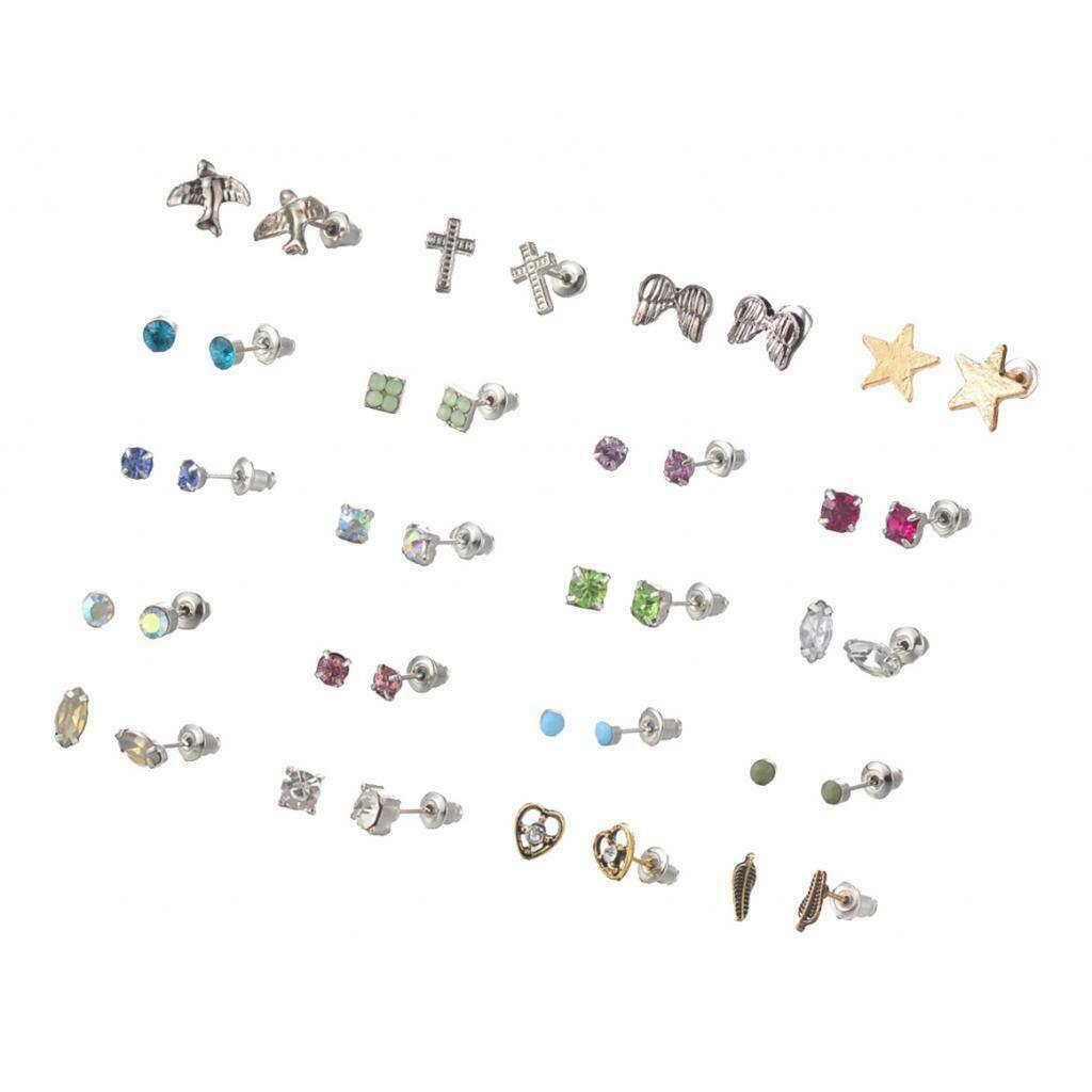 20 Pairs Minimalist Women Teens Girls Ear Studs Earrings Fashion Jewelry Set
