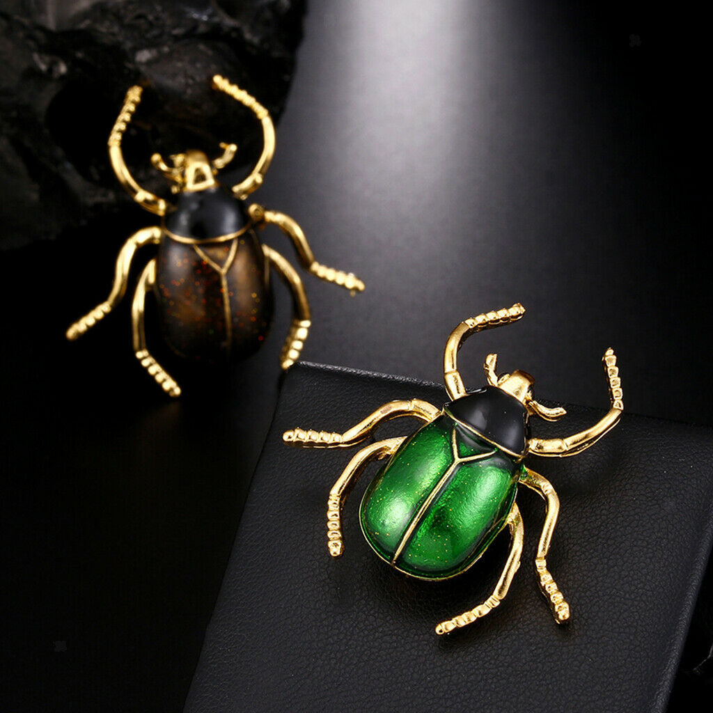 Beetle Brooch Corsage Insect Hats Scarf Clips Insect Boutonniere Green green