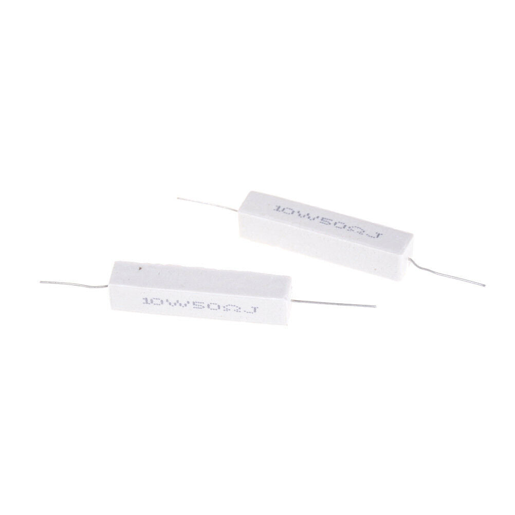 5 Pcs 10W 50 Ohm 5% Ceramic Cement Power Resistor 10 Watt 10W50RJ DHJC.l8