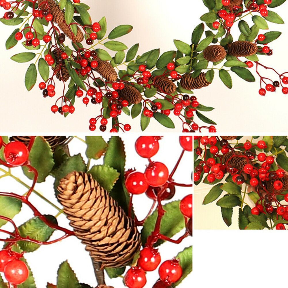 Christmas Fireplace Garland Artificial Wreath Decoration Xmas Door Wreath 1.8M