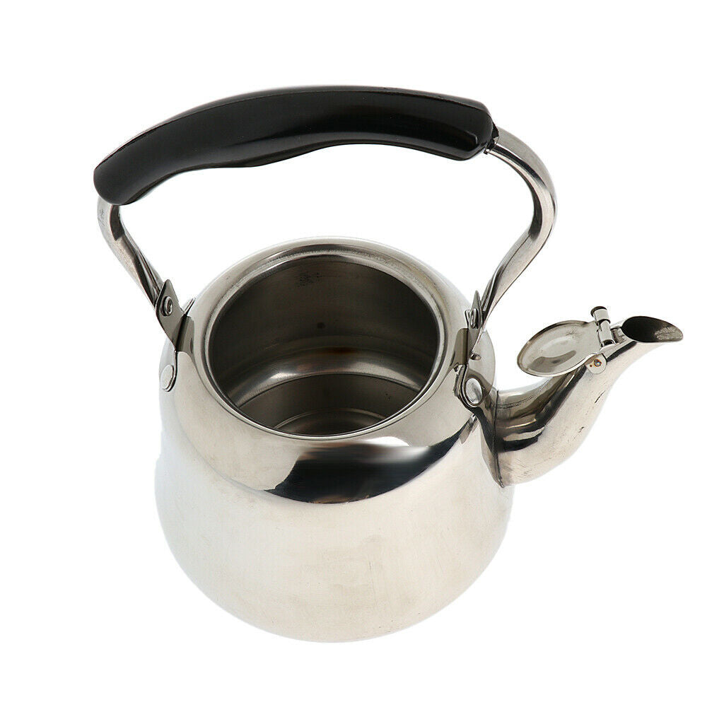 Whistling Kettle Stainless Steel Camping Kitchen Tea Coffee Water Pot, 1L