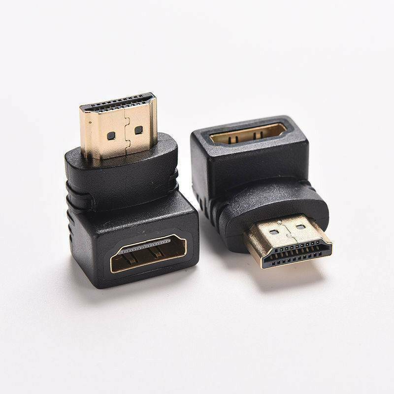 90 270 Degree Right Angle Angled HDMI Male to Female Adapter Connector Cable US