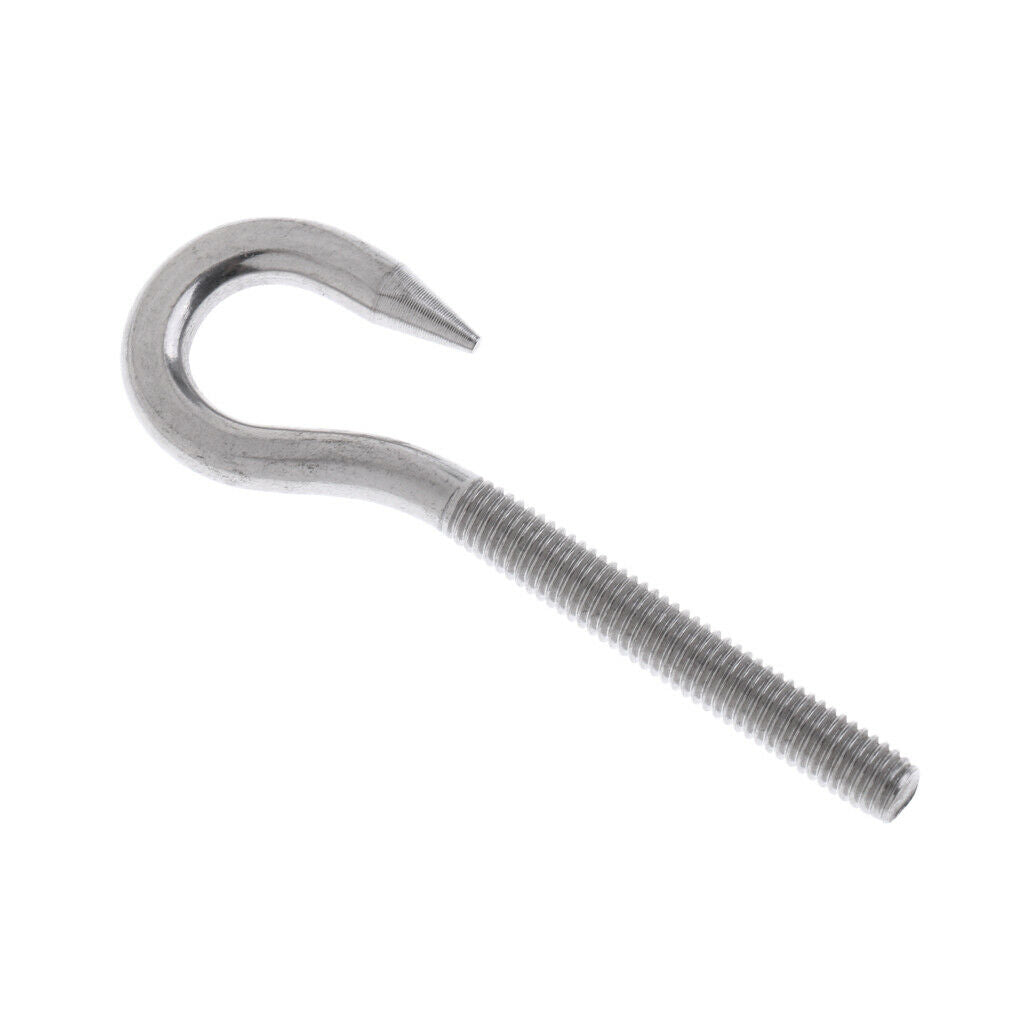 2Pcs M4 + 2x M5 Stainless Steel Round End Eye Bolt Screw Threaded Hooks