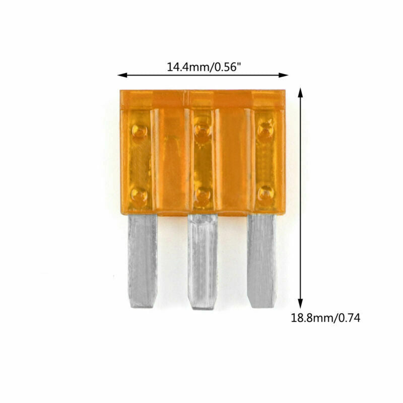 1 × Micro3 Fuse Automotive ATL 3 Prong Blade Fuse Holder + 5 × 5A Micro3 Fuse SP