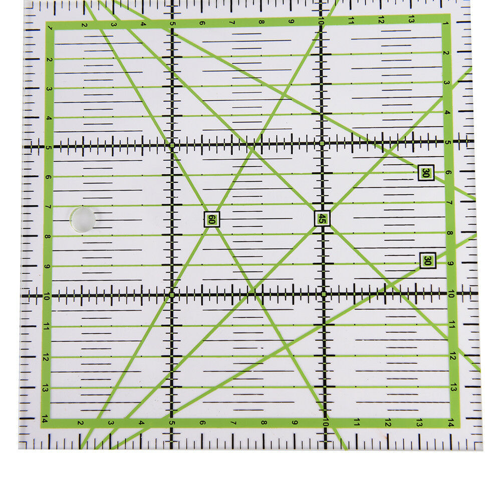 15*15cm Transparent quilting sewing patchwork ruler cutting tool tailor DIY SJ