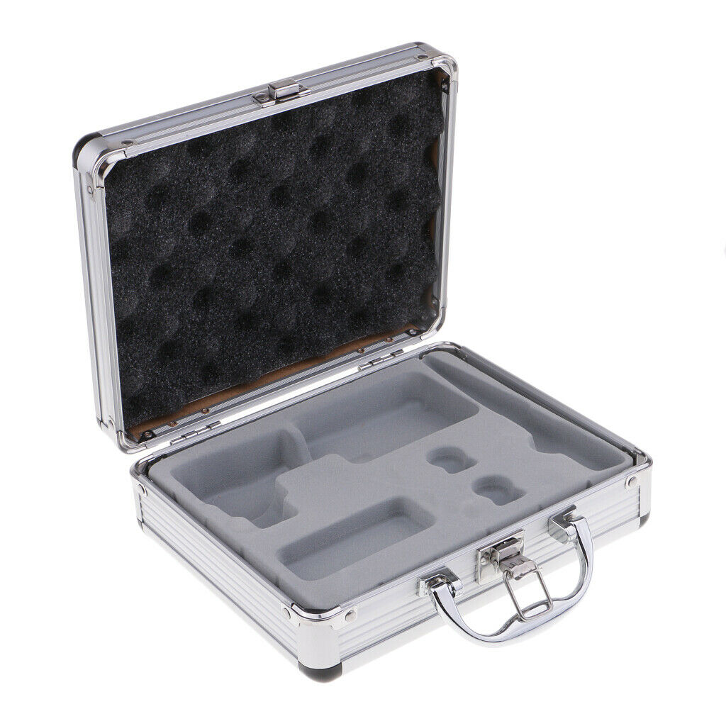 Lockable Hard Aluminum Train Case Padded Toolbox for Tattoo Machine Kit