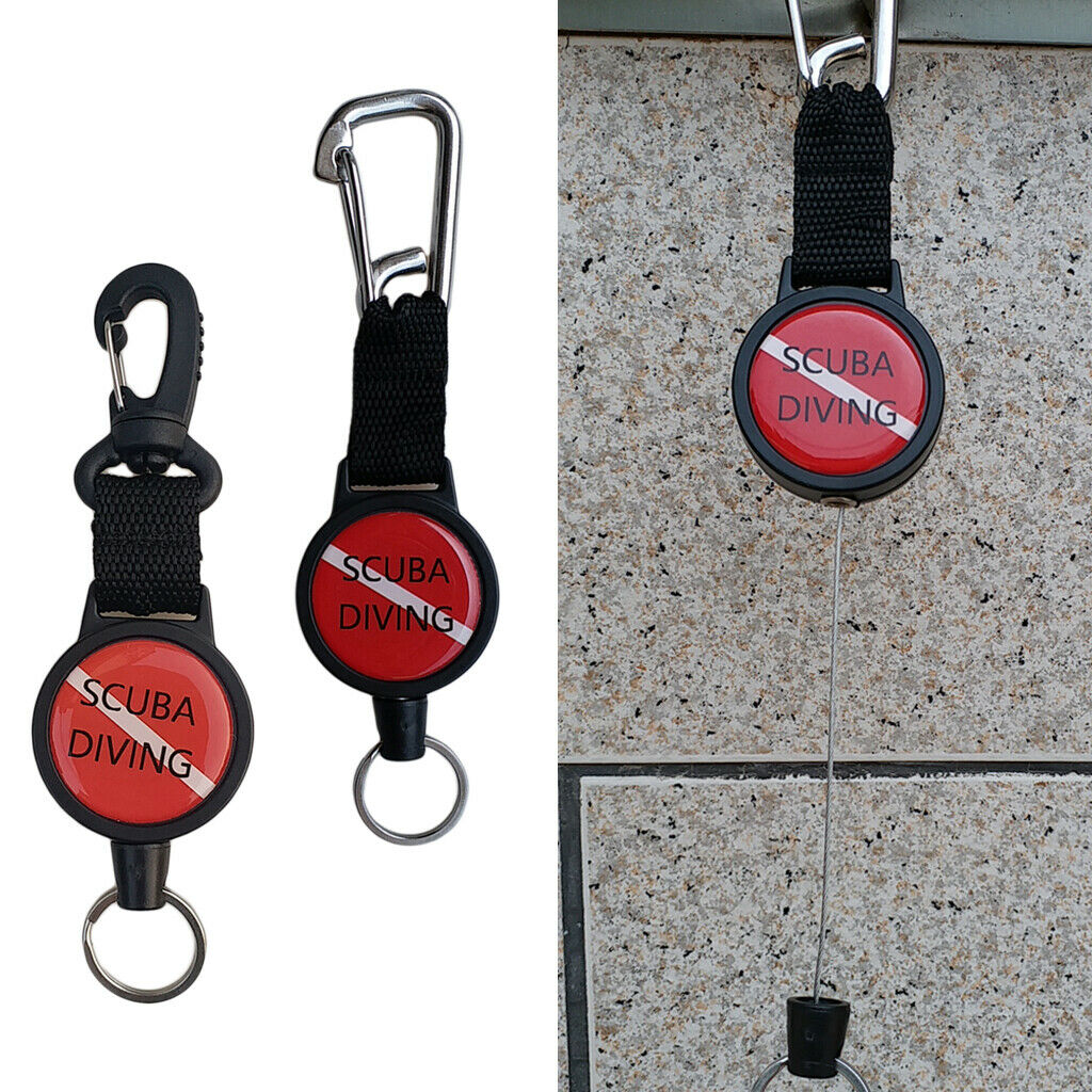 Solid Diving Dive Gear Retractor Dive Lanyard Regulator Holder Keeper Buckle
