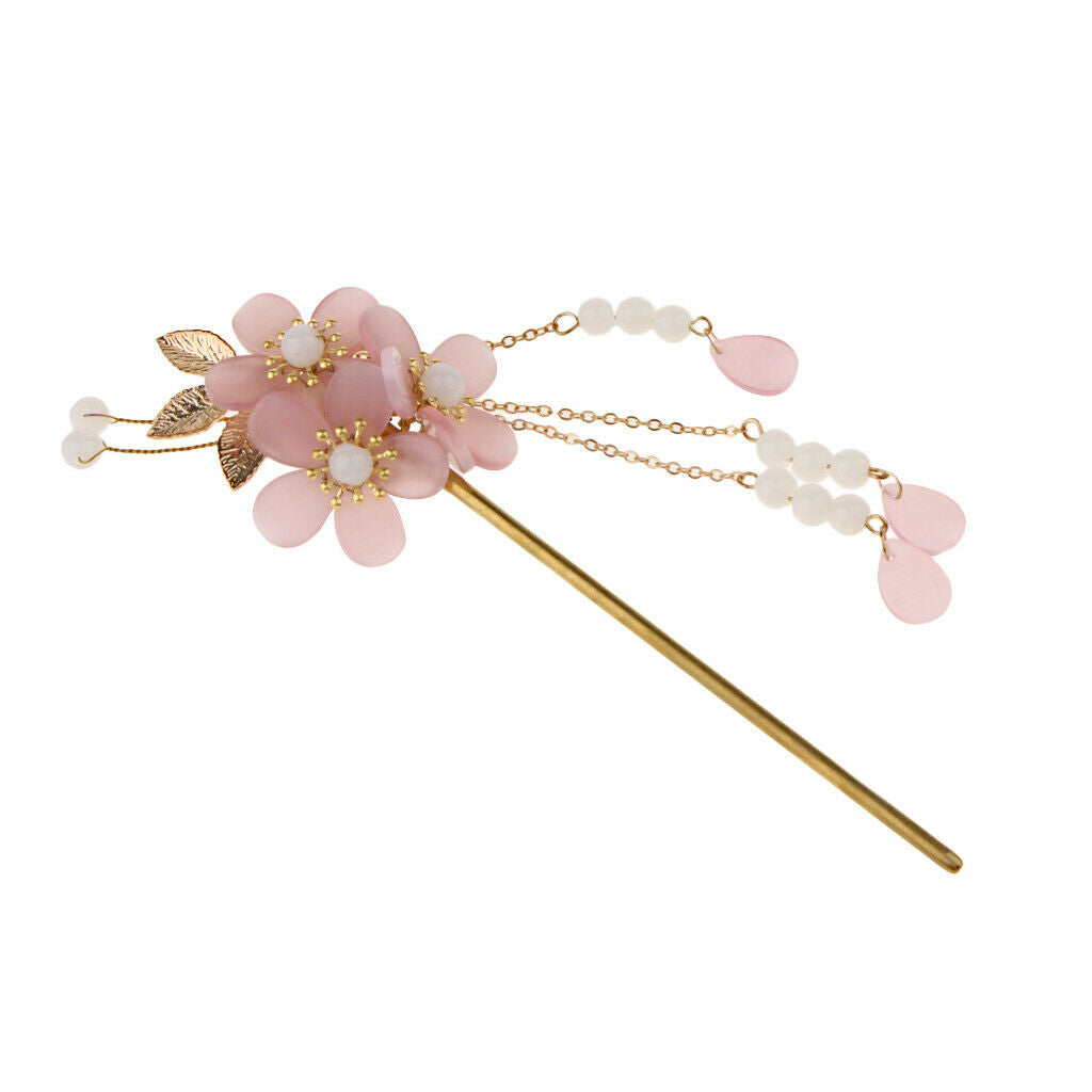 Fashion Women Leaf Flower Hair Chopstick Hair Stick Hairpin Chignon Pin Gift