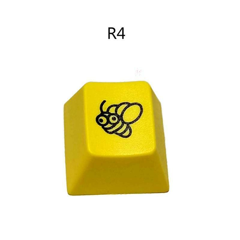 R4 Cherry Profile Dip Dye Sculpture PBT Keyboard Keycap Etched Honey Bee Keycap