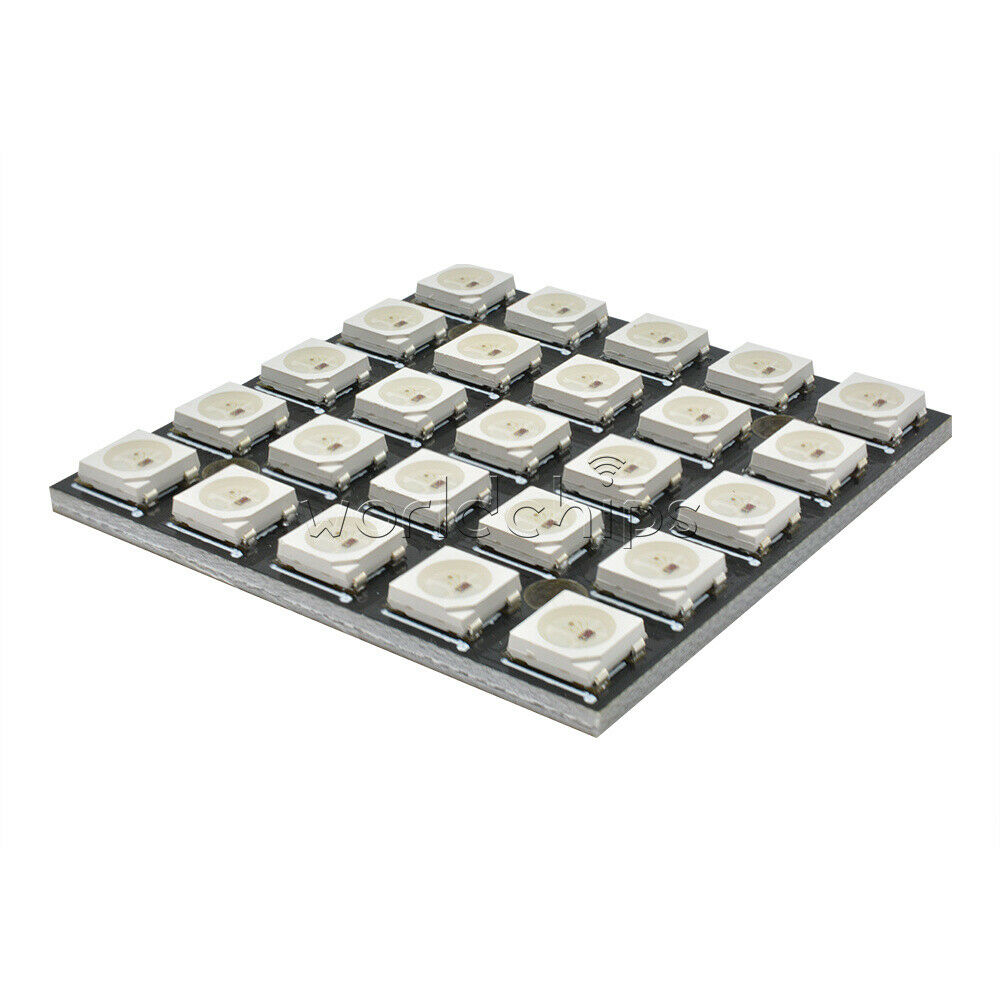 5X5 WS2812B LED Flexible Panel 5050 RGB Screen Light Display 25Bit Colorful
