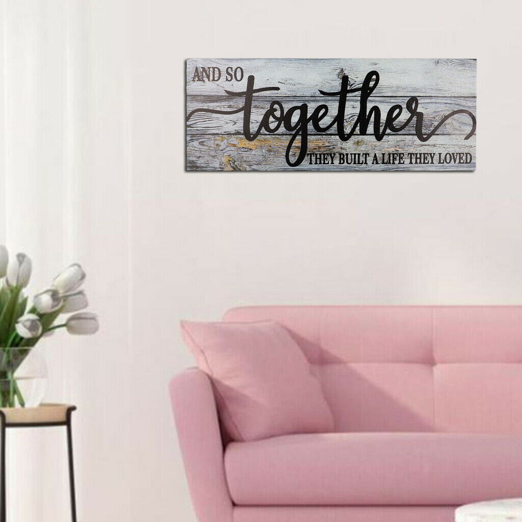 Wall Sign Hotel Hanging Decoration Handmade Rectangle Wall Arts Craft Plaque