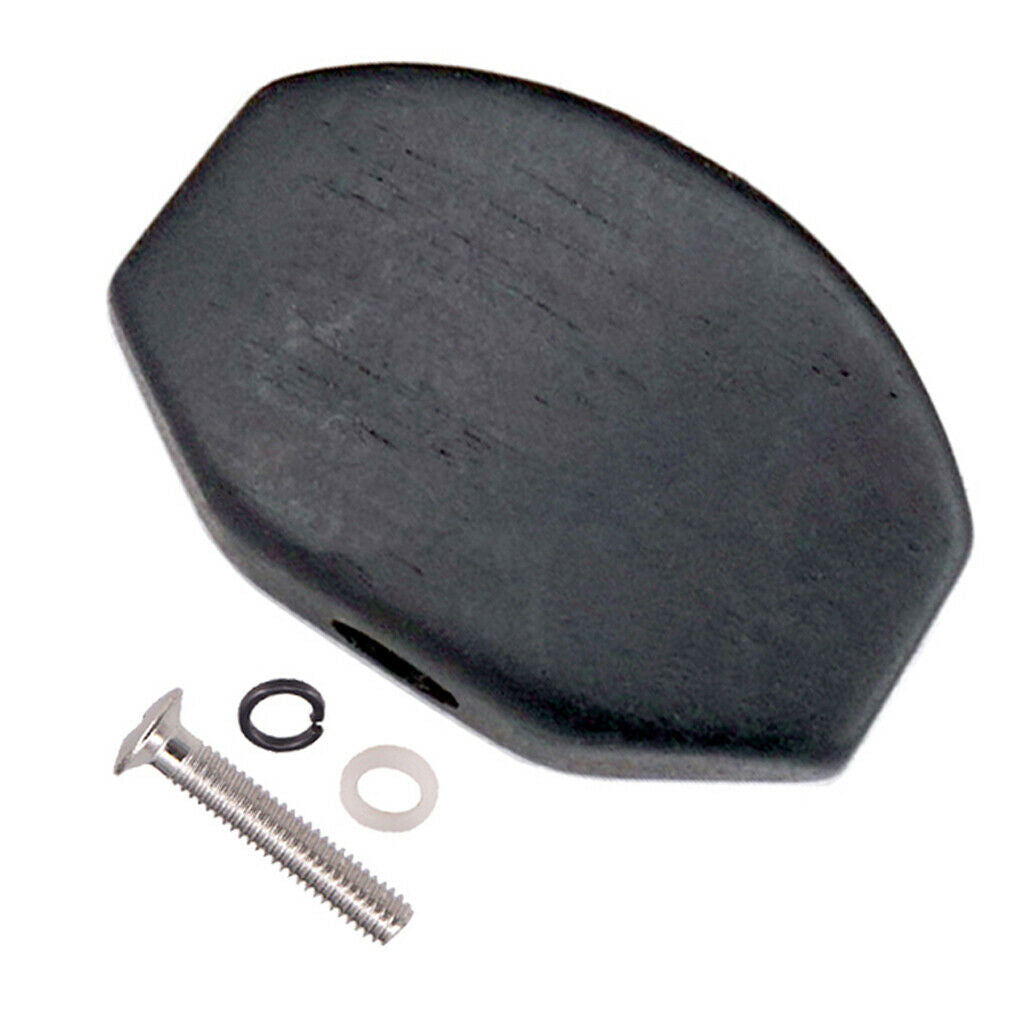 6 Pieces Ebony Wood Knobs Caps for Acoustic Guitar Tuning Pegs