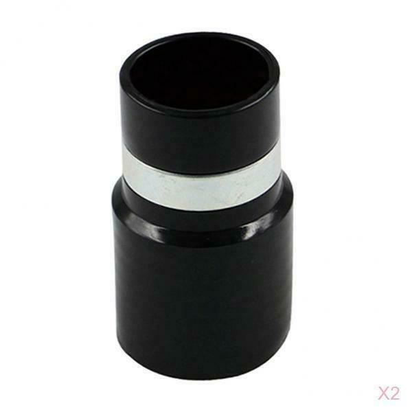 Pack of 2 Vacuum Cleaner Power Tool Dust Extraction Hose Adaptor 32mm Black