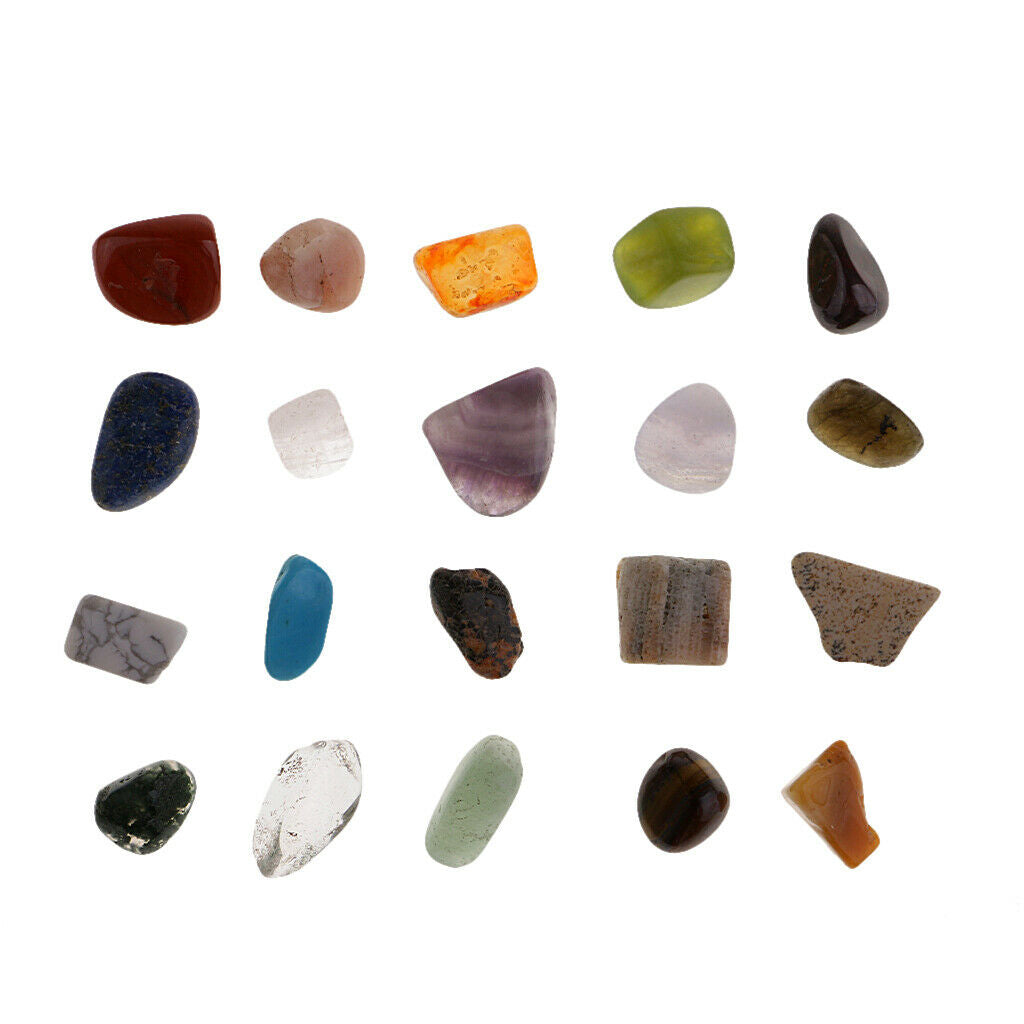 20pc/set Natural Minerals Specimen Ore for Children Kids Classroom Teaching