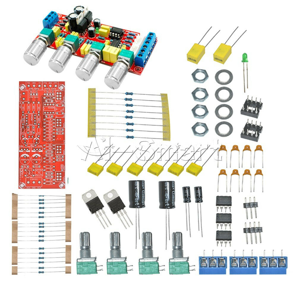 DIY Kits NE5532 Preamp Pre-amplifier Tone Board  Treble Alto Bass Volume Control