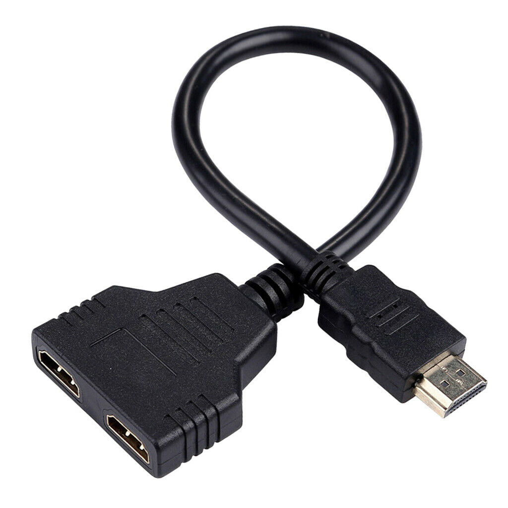 HDMI Splitter Cable Converter 1 in 2 out Ultra HD Support 4K for HDTV DVD