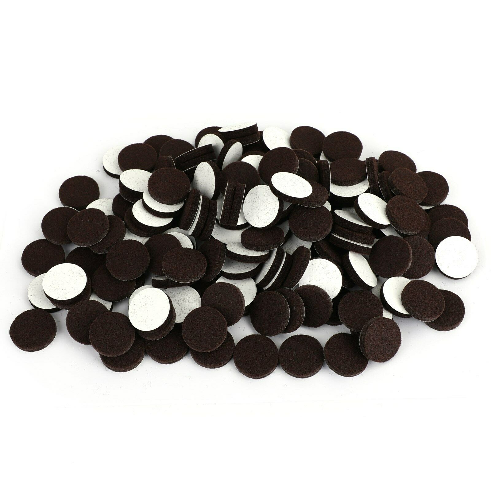 Brown Self-Stick Furniture Felt Pads 1 inch for Hard Surfaces 160 pieces one
