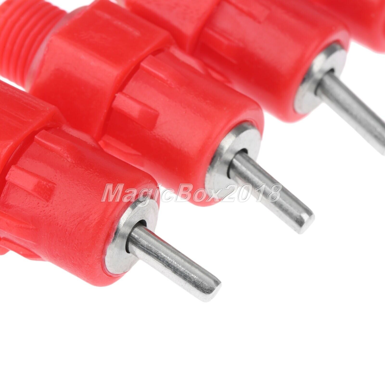 Automatic Red Poultry Drinker Dispenser Chicken Water Nipple Spring Type 10 PCS