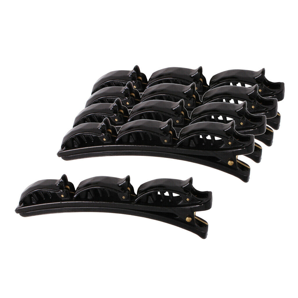 5x Plastic Non Slip Hair Clips - Professional Hairdressing Styling Sectioning