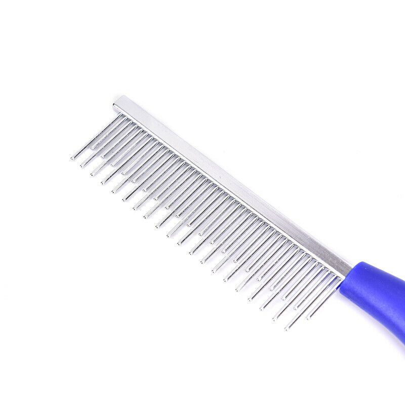 Pet Dog Cat Metal Double Row Teeth Brush Grooming Hair Comb Rake Tool Use.l8