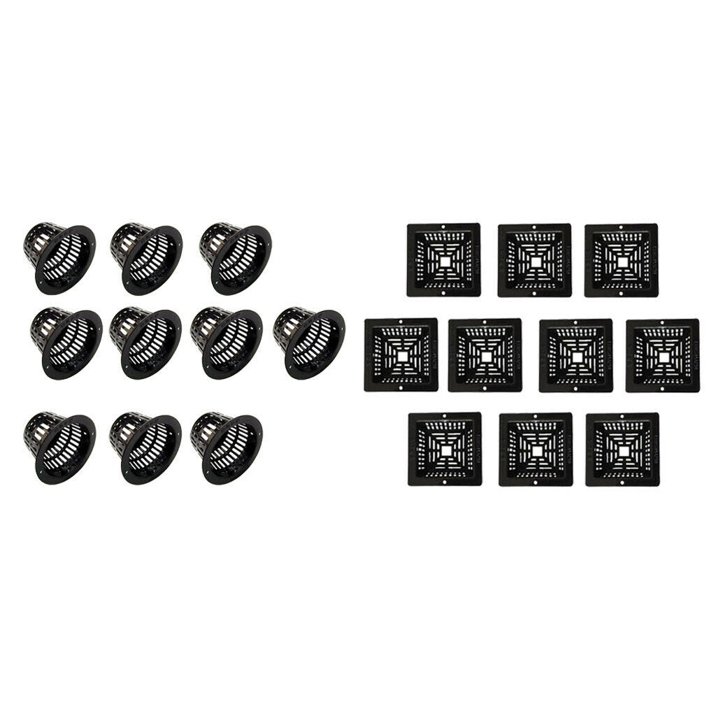 20pc Black Aquatic Planter Basket Water Plant Pot For Pond and Water Garden