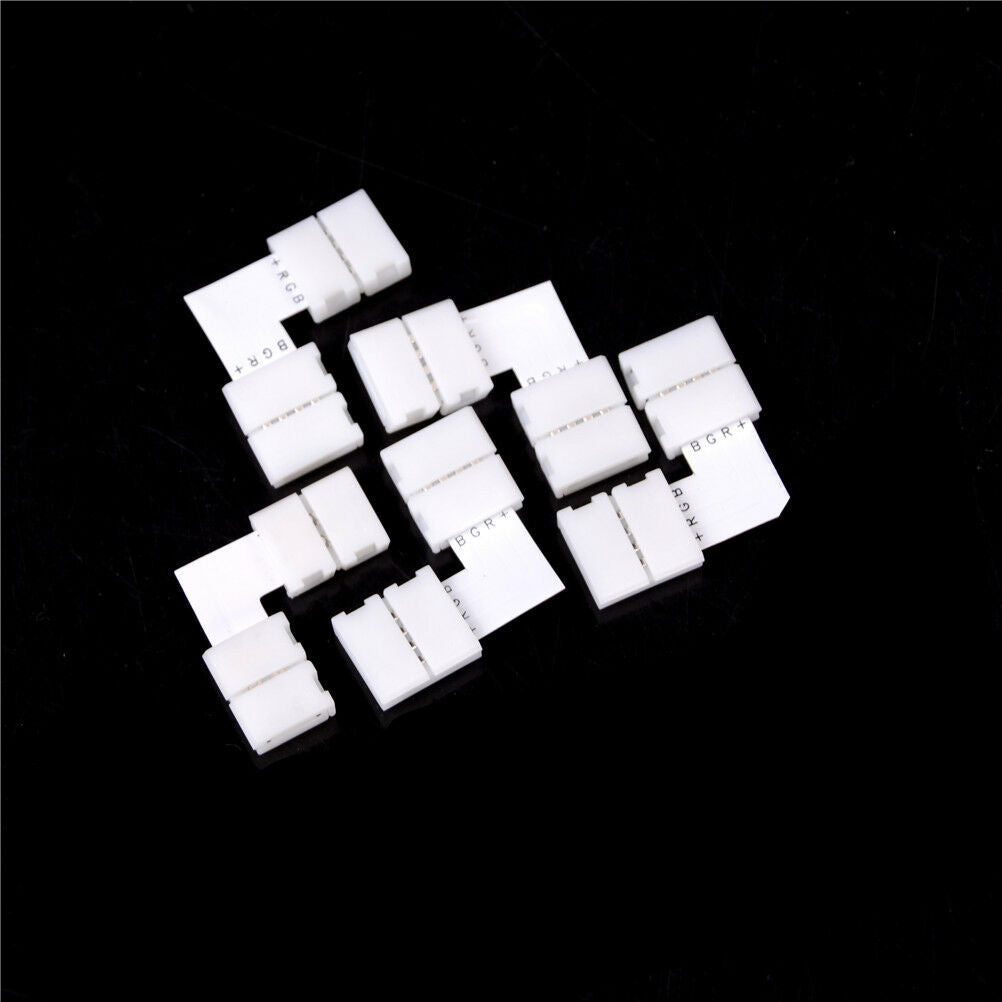 5pcs Solderless  4 pin connectors 12V 5050 LED RGB Strip Connectors 90 DegreY1