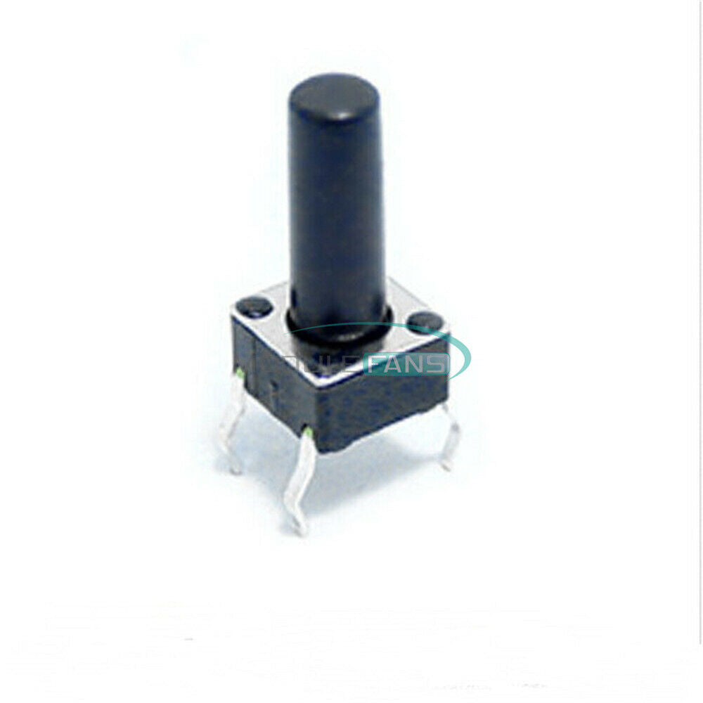 100Pcs 6*6*13 Tactile Push Button Switch Tact Switch 4-pin DIP-4 6X6X13mm