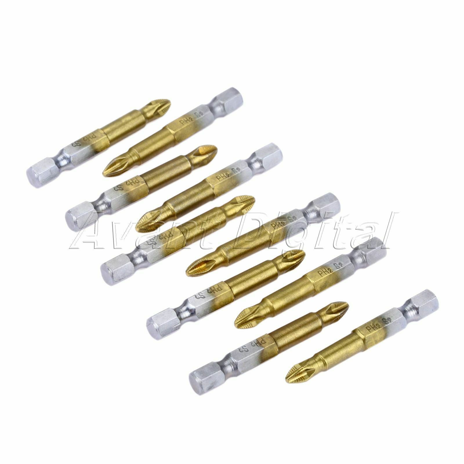 Chrome Vanadium alloy Steel Cross Head PH2 Screwdriver Bits Cross Head 10pcs/set
