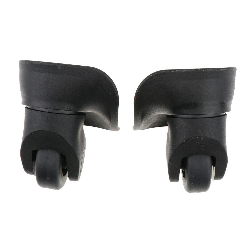 1 Pair Black Baggage Suitcase Wheels Casters Heavy Duty Wear-resistant