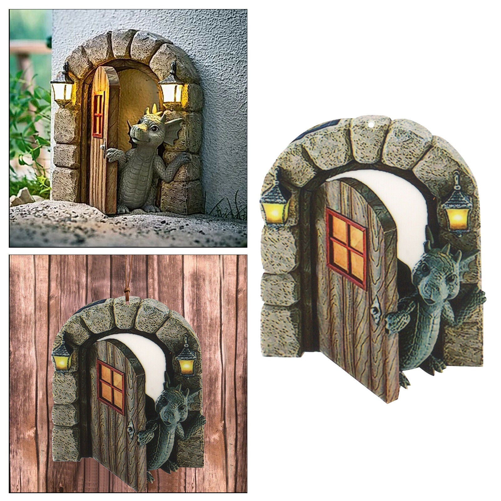 Dinosaur Out The Door Garden Decoration Whimsical Peeker Fence Backyards