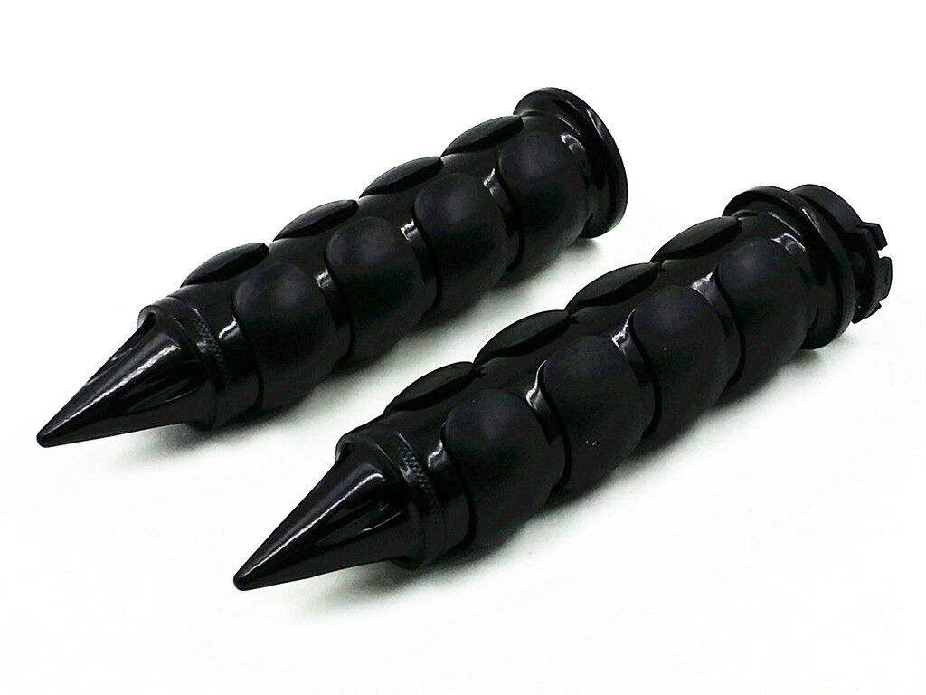 Black 1" Handlebar Hand Grips For Yamaha Road Royal V-Star 650 950 1100 Retro