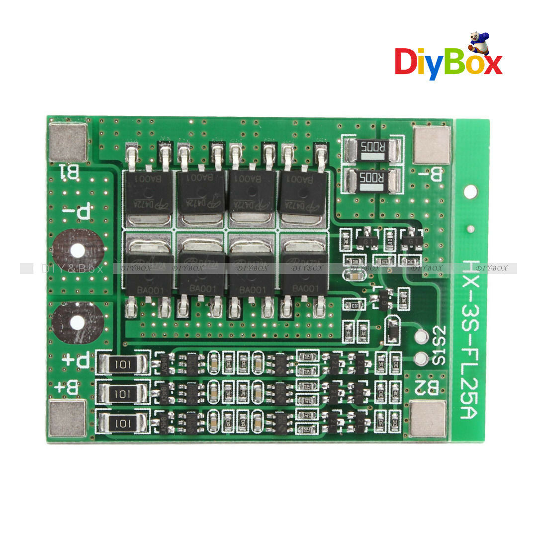3S 25A 12V 11.1V 12.6V Balance 18650 Li-ion Lithium Battery PCB Protection Board