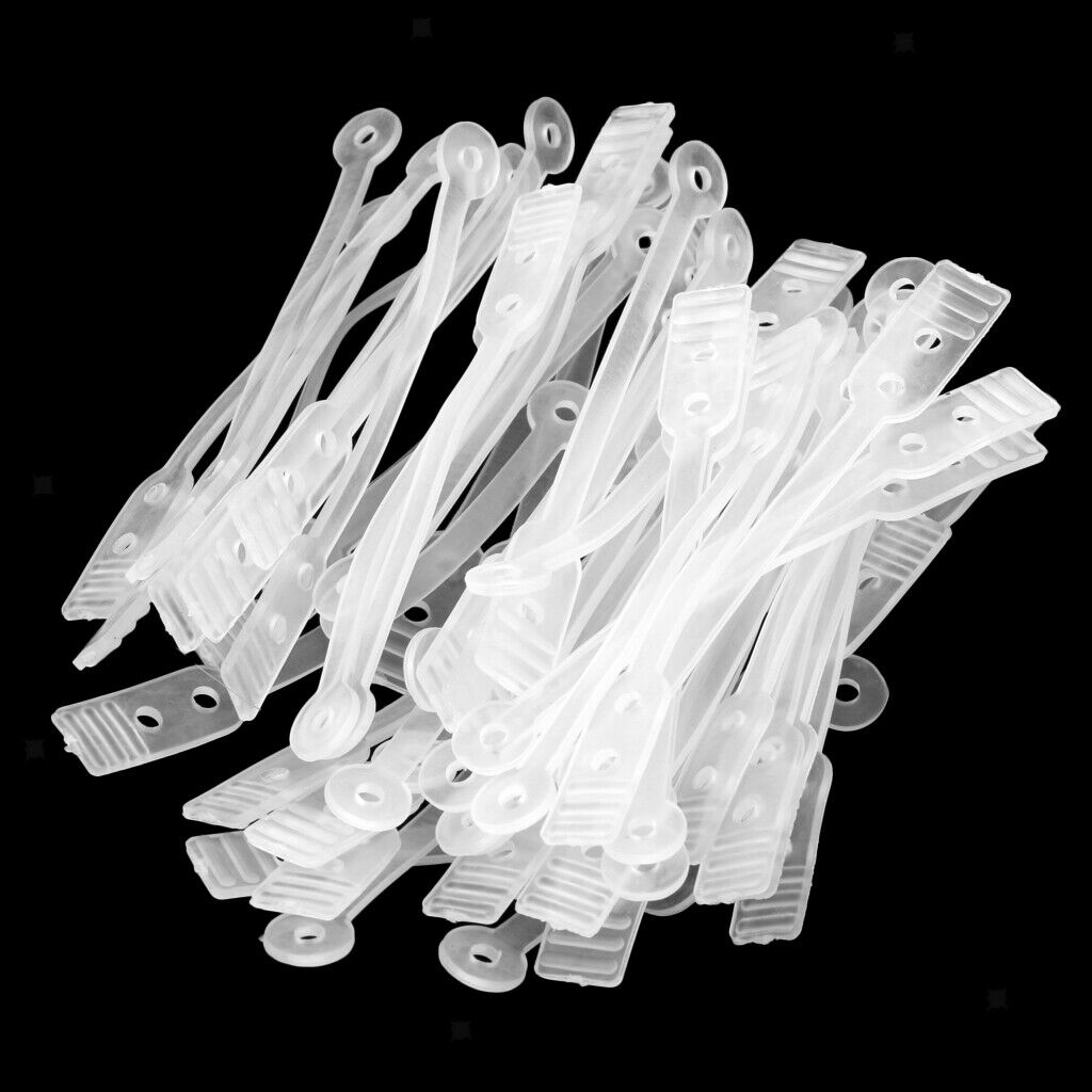 250Pcs Salon Styling Perming Rods Rubber Band Clear Hair Roller Fixing Tools