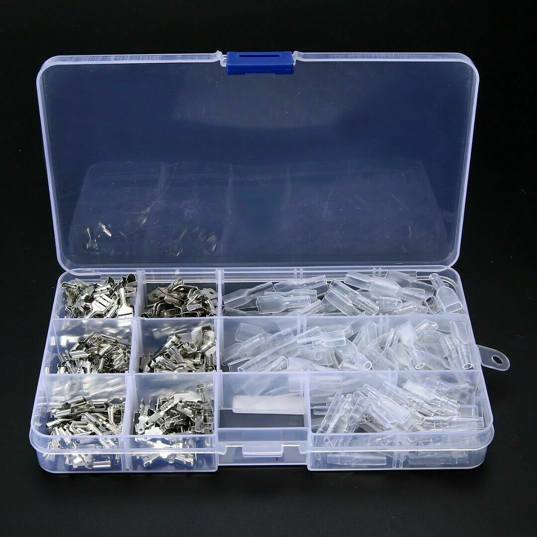 270pcs 2.8mm 4.8mm 6.3mm Male+Female Spade Crimp Terminal Connector Kit Auto Car