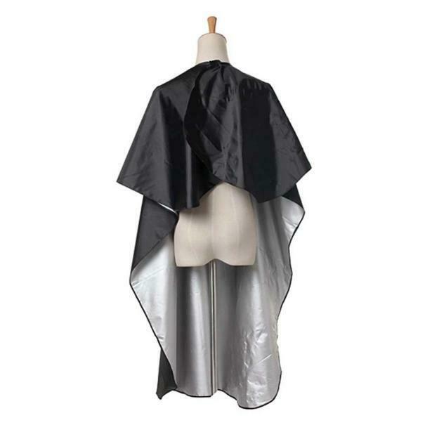 Black Cutting Hair Waterproof Salon Barber Gown Cape Hairdressing Hairdresser