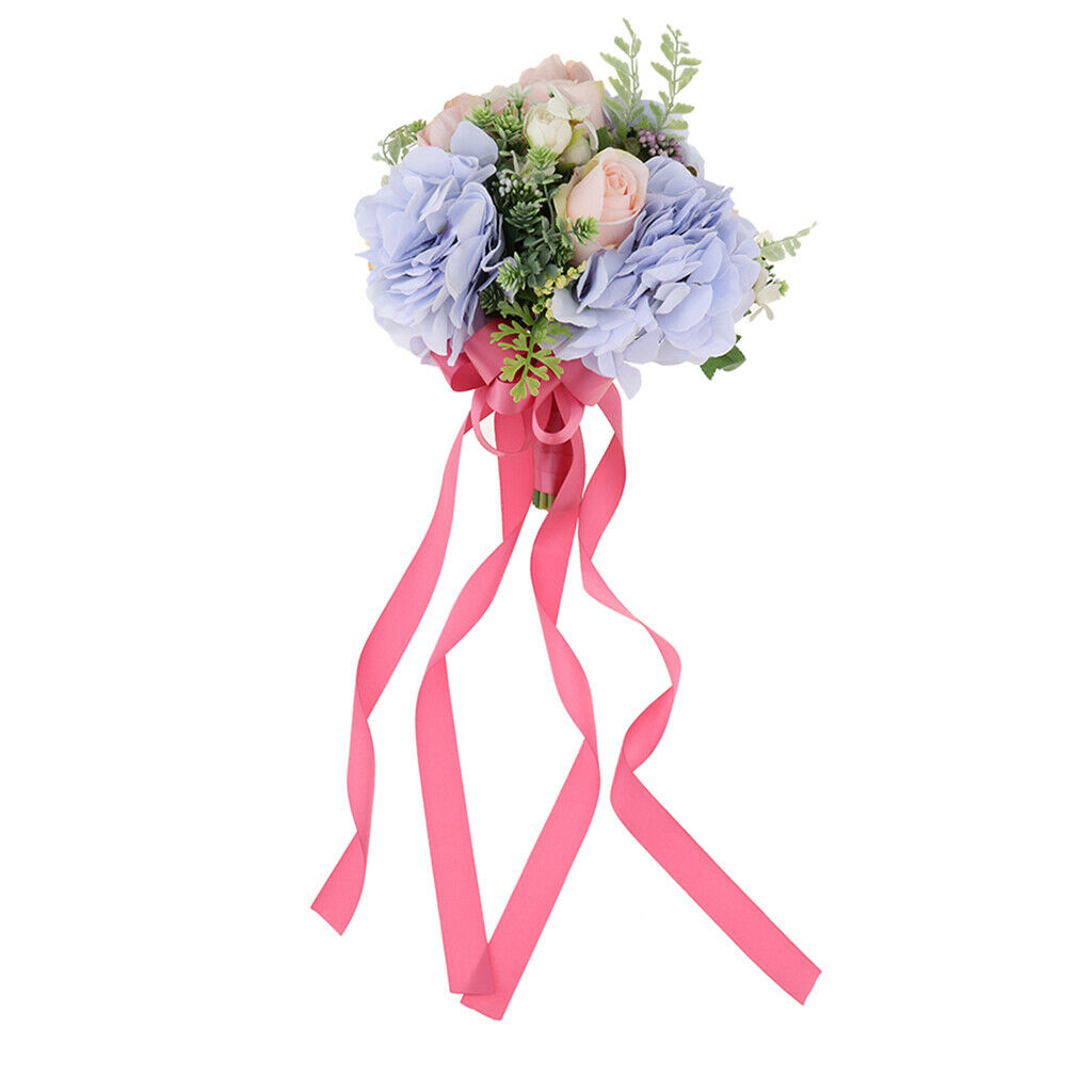 Romantic Rose Wedding Bridal Bouquet Hand Holding Flowers- Colorful Elegant
