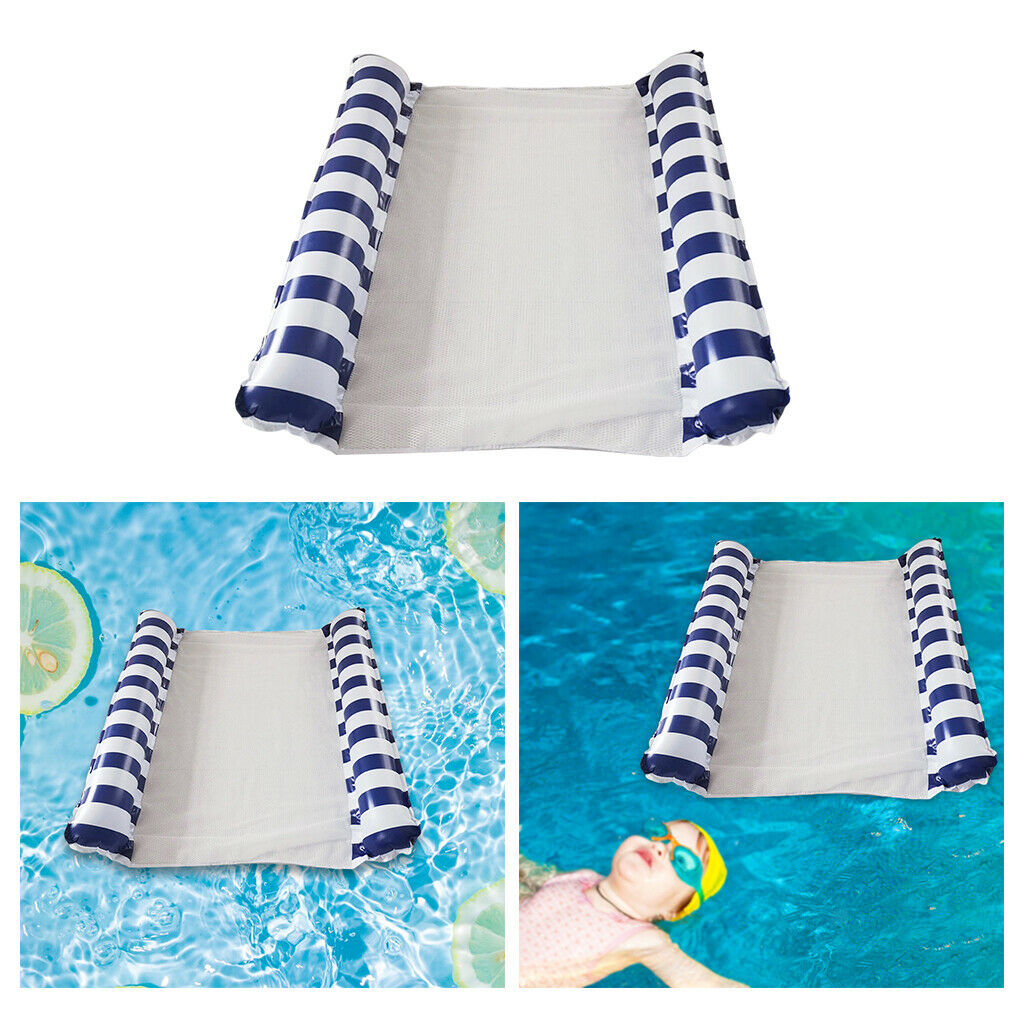 4-in-1 Inflatable Water Hammock Folding 1-2 Person Float Rafts Water Sports