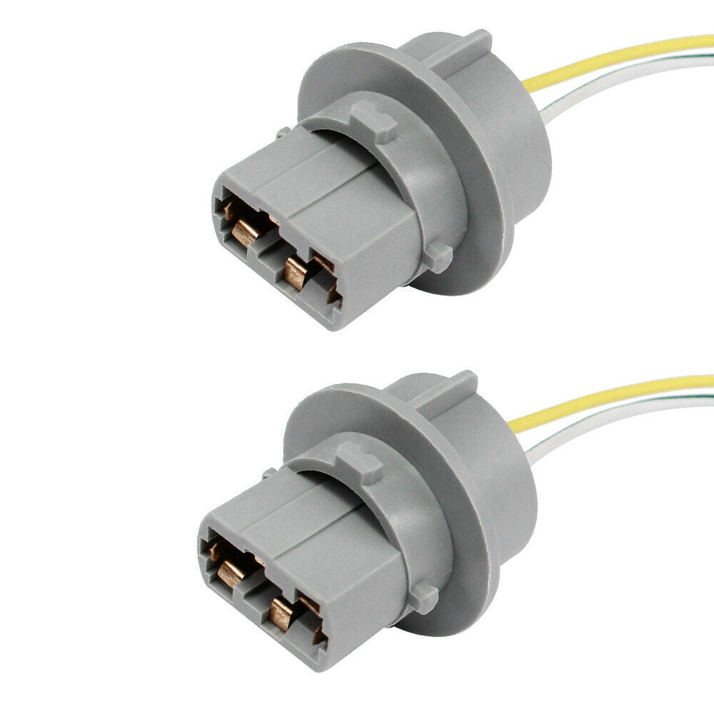 2pcs 7440 992 T20 Socket Wiring Harness for DRL Backup Turn Signal Light