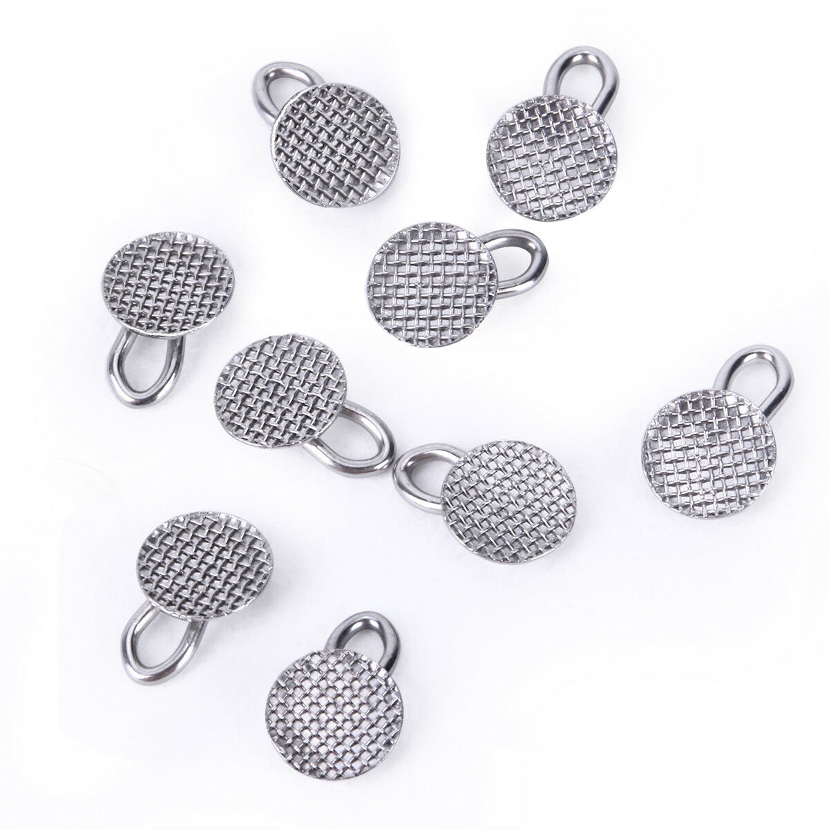 50 X AZDENT Dental Orthodontic Lingual Buttons &Traction Hooks Round Type