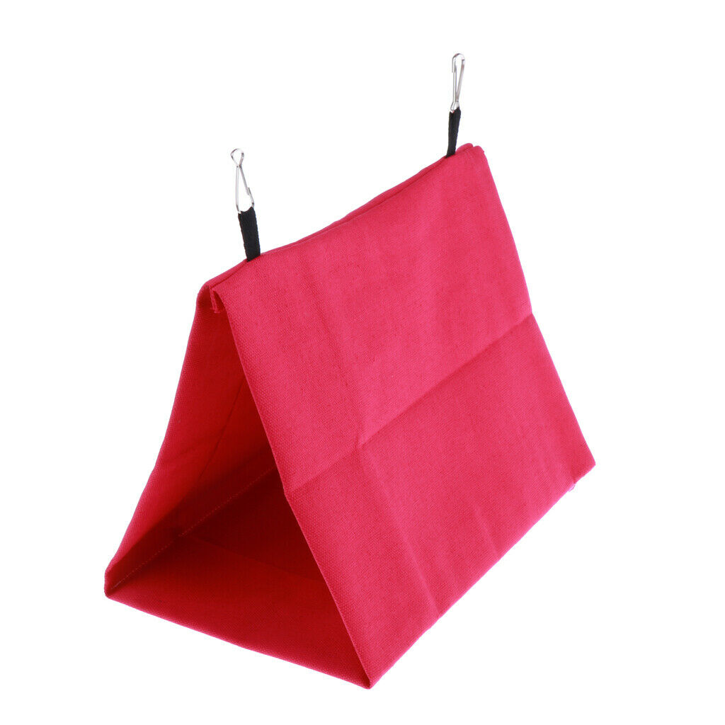 Bird Parrot Hammock Birds Cage Hanging Bed for Birds Small Animals Rose Red