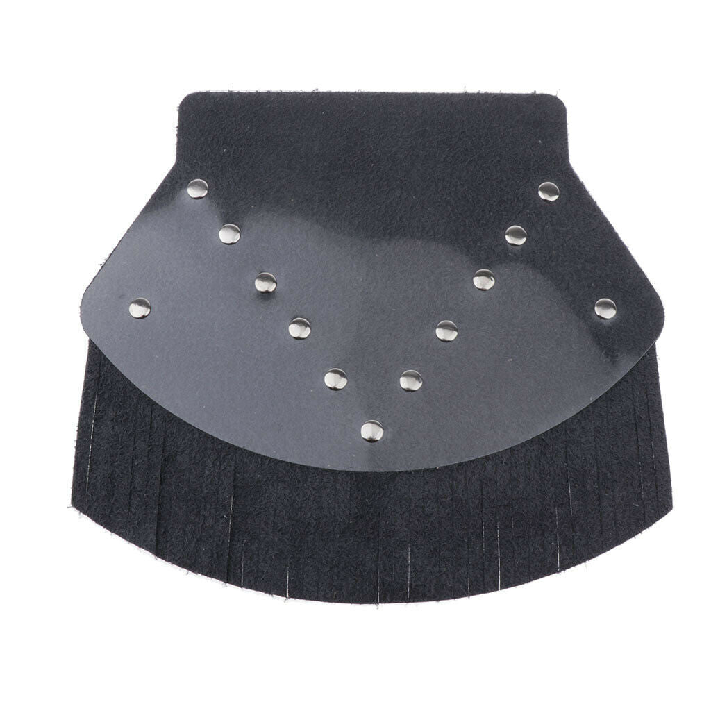 Motorcycle Rear Mud Flap Mudguard Fits Black Universal Double PU Leather