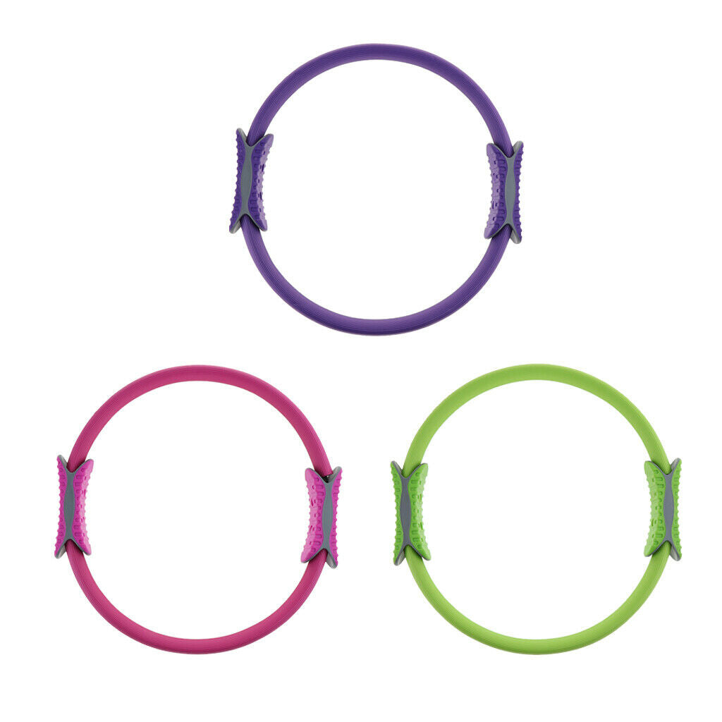 Dual Grip Pilates Ring Full Body Toning Fitness Magic Circle Exercise Purple