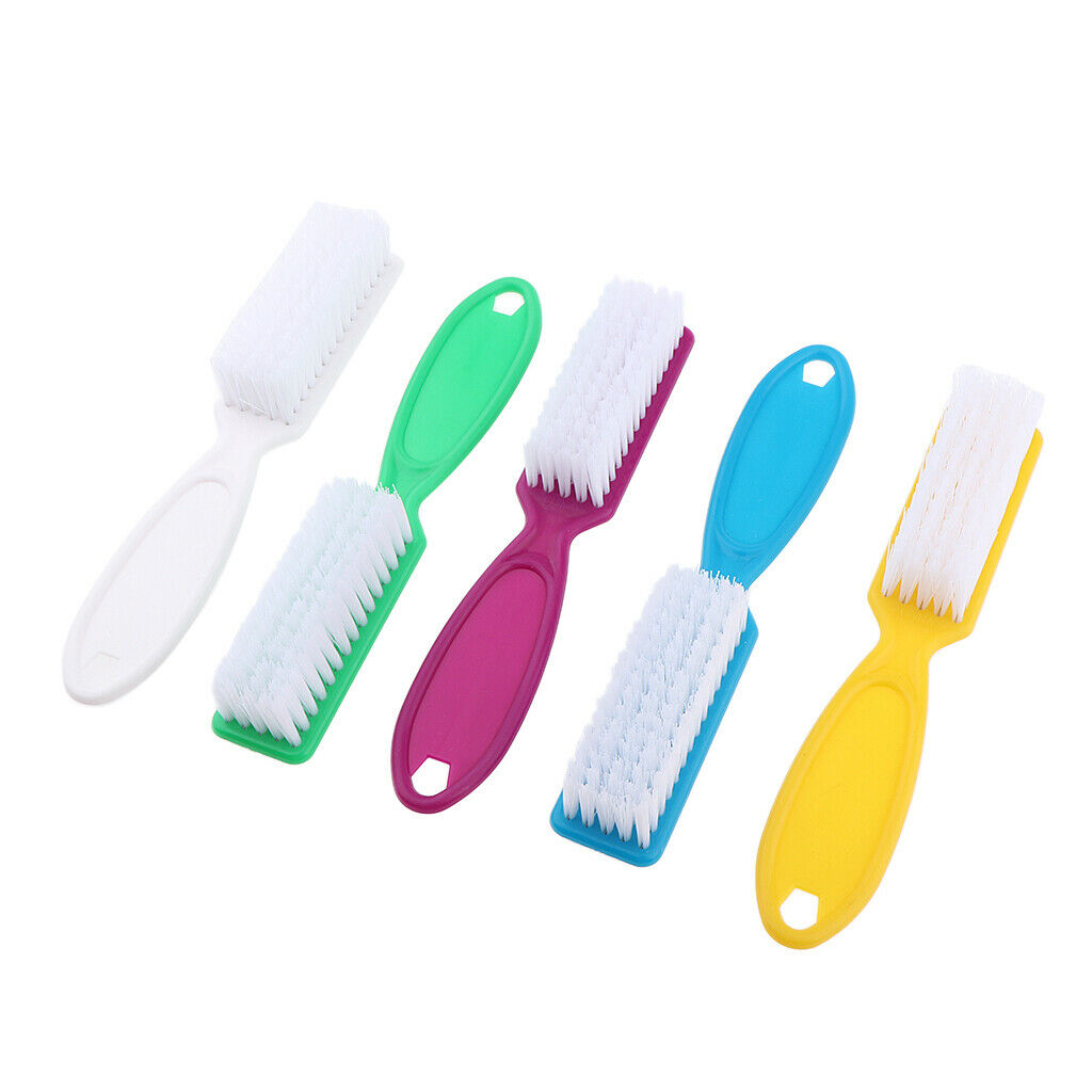 5Pcs Long Handle Nail Dust Dirty Cleaning Scrubbing Brush Manicure Tools