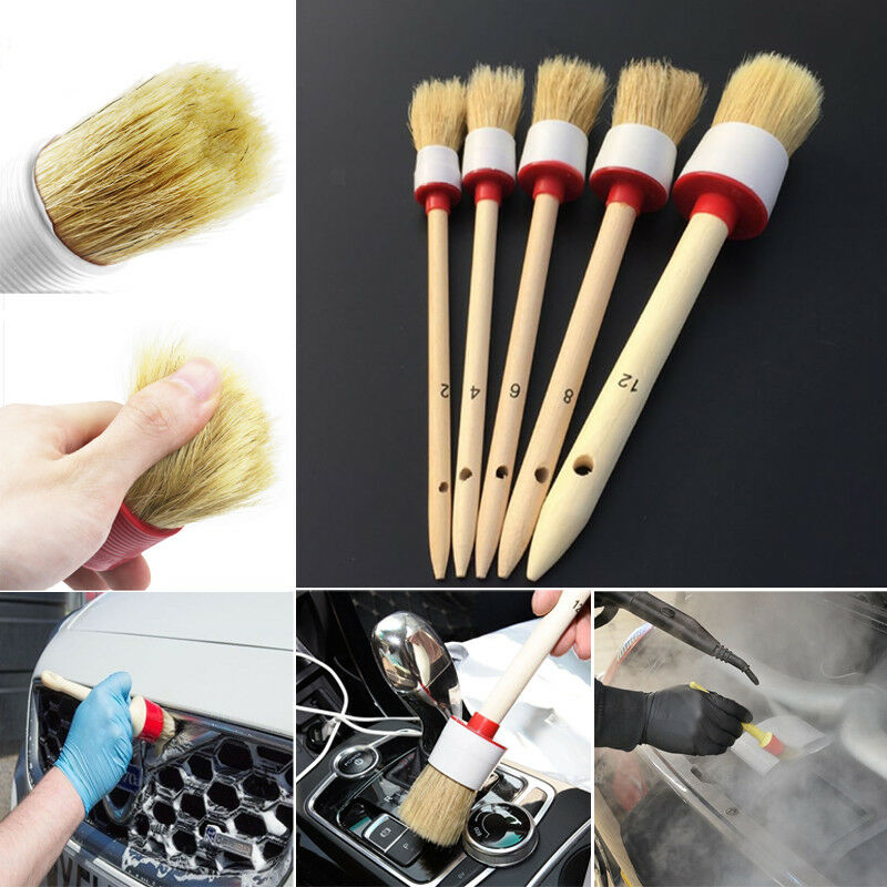5X Cleaning Brush Cleaning Detailing Tools For Car Center Console Dashboard Trim