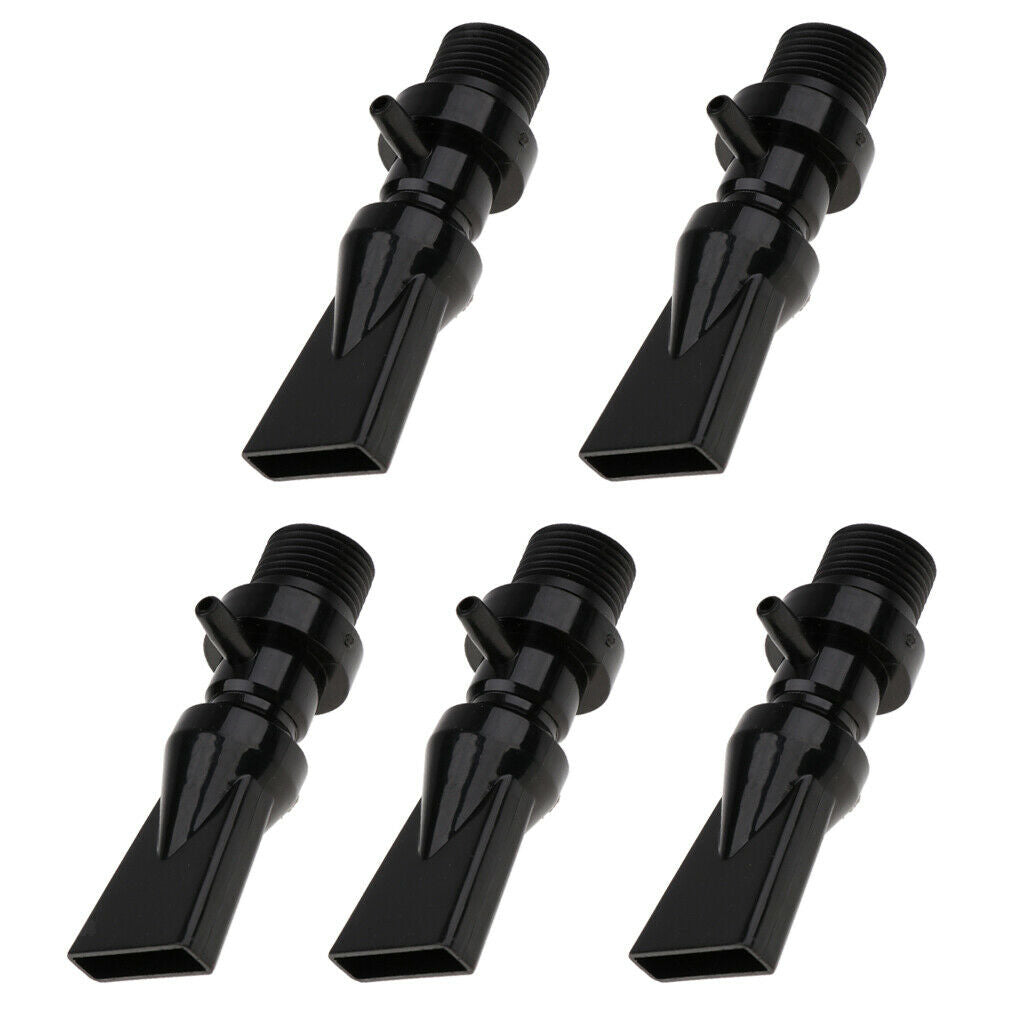 Aquarium Water Outlet Duckbill Return Tube End Free Turn Flow Black