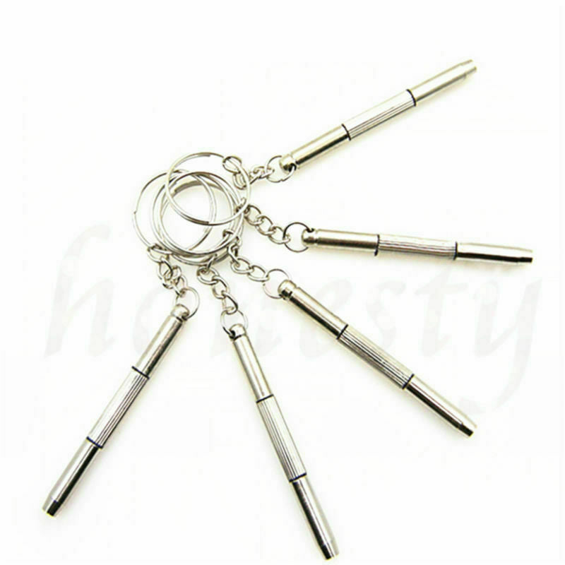 5pcs/Kit 3 in 1 Eyeglass Screwdriver sunglasses Watch Repair Tool with Keychain
