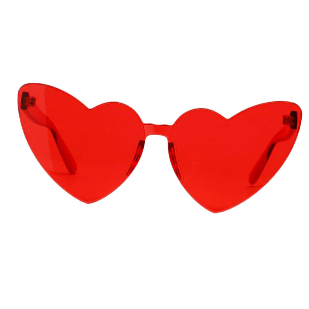 Heart Shaped Frame Sunglasses Party Fashion Eyewear Eyeglasses Red