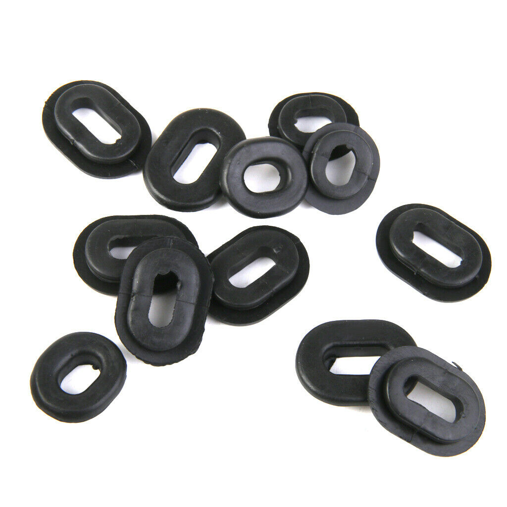 60pcs/Set Oval Round Rubber Side Cover Grommet For Motorcycle CG125