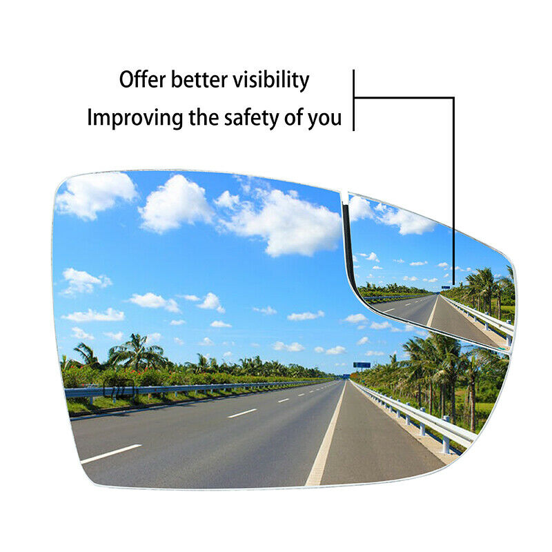 Right Passenger Side View Mirror Glass w/ Puddle Lamp For Ford Focus 2012-2018
