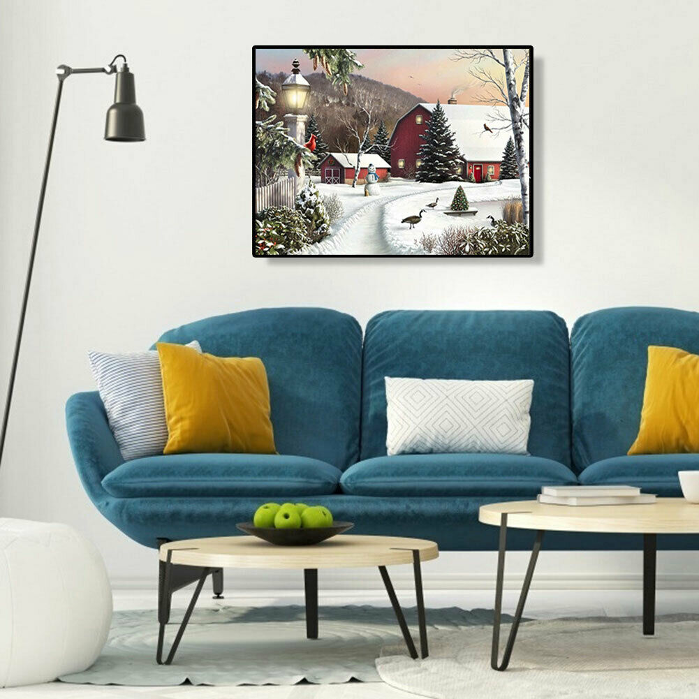 Clear Sky Snow DIY Full Drill Diamond Painting Embroidery Cross Stitch Gift @